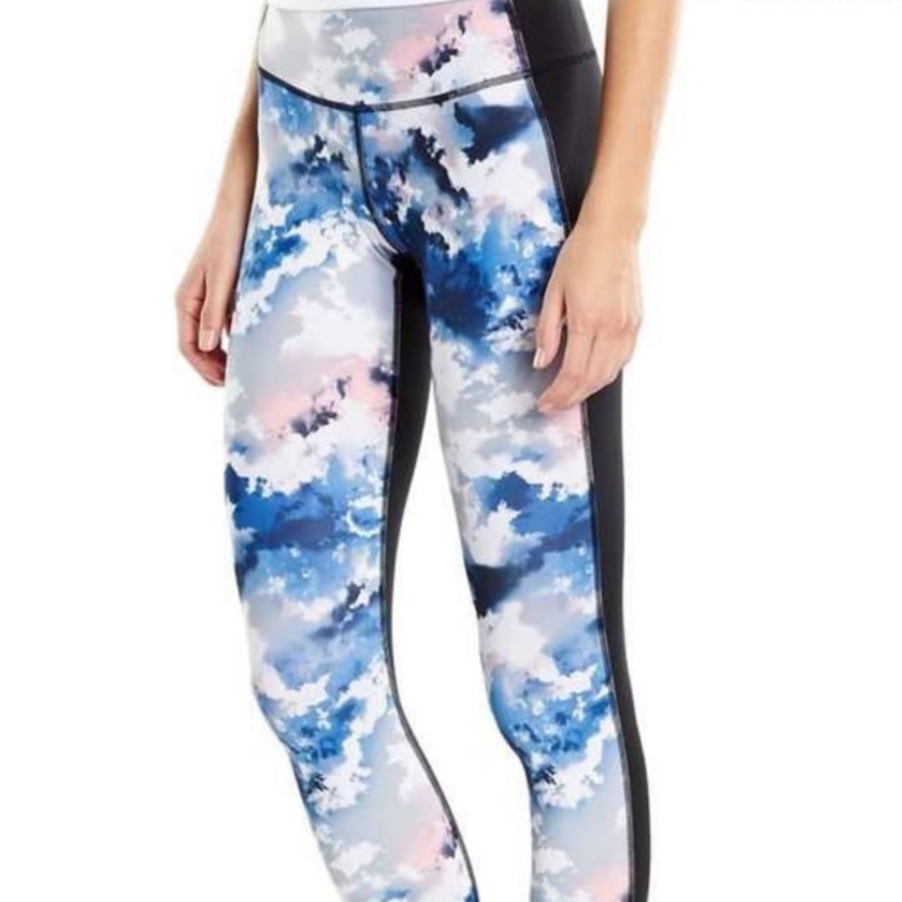 Lucy Colorful Splash Abstract Cloud Leggings Small - image 1